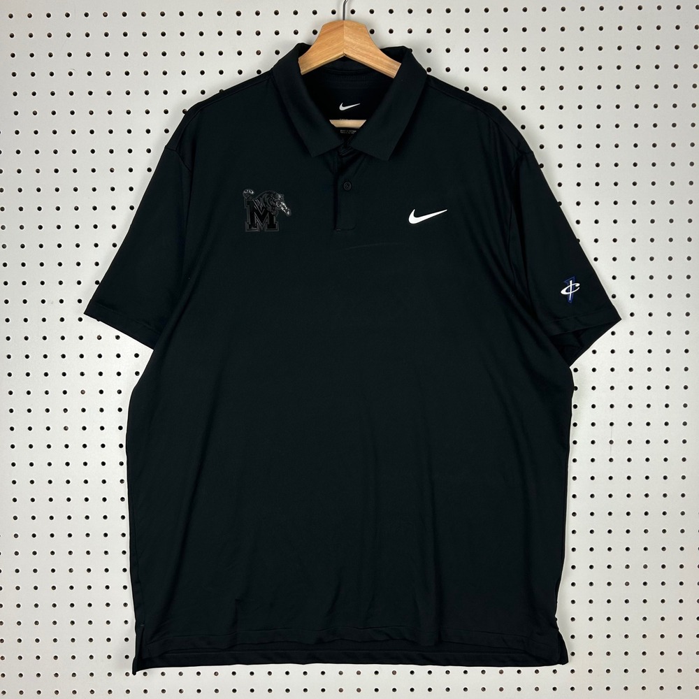 Nike 1 Cent XL Black Memphis Tigers Penny Hardaway Polo Shirt Basketball 901 PE